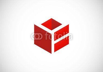 Perspective Logo - 3D Cube Box Perspective Abstract Vector Logo (79126978), Poster, 110 ...