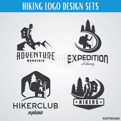 Expedition Logo - Hiking Expedition Logo Design Template Set