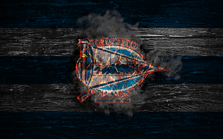 Alaves Logo - Download wallpaper Deportivo Alaves FC, fire logo, LaLiga, blue