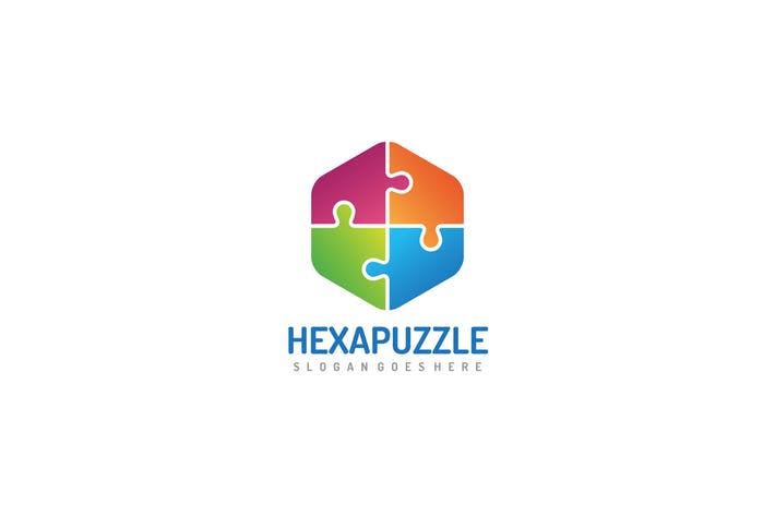 Puzzle Logo - Hexagon Puzzle Logo by 3ab2ou on Envato Elements