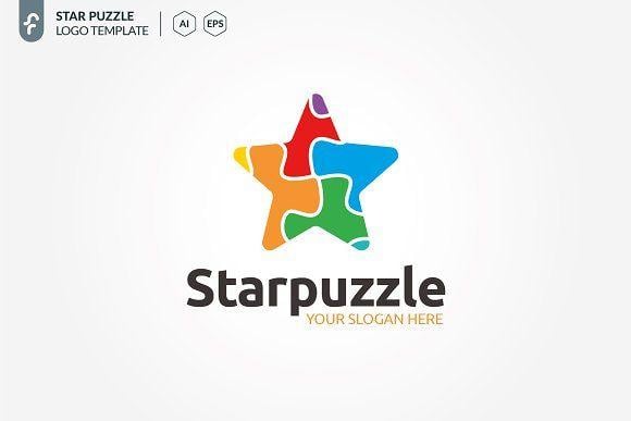 Puzzle Logo - Star Puzzle Logo Logo Templates Creative Market