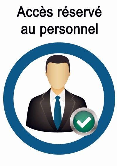 Personnel Logo - Réservé au personnel - texte + logo - Signalisation & prévention ...