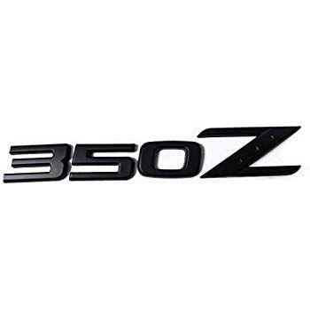 350Z Logo - Amazon.com: x1 Matte Black 350Z Emblem Replaces OEM 350 Z Rear Deck ...