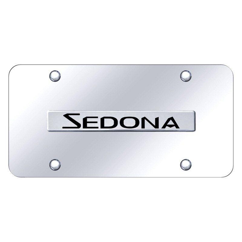 Sedona Logo - Autogold® SED.N.CC License Plate with 3D Chrome Sedona Logo