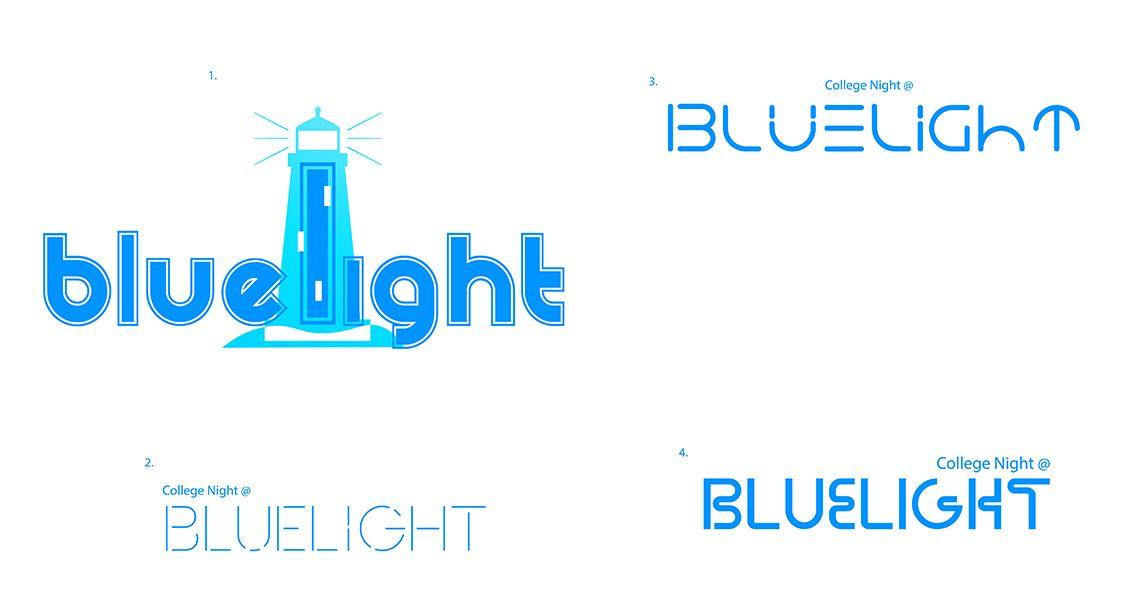 Bluelight Logo - College Night BlueLight Logo Designs