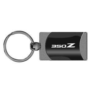 350Z Logo - Nissan 350Z Logo Two Tone Rectangular Gun-Metal Key Chain ...