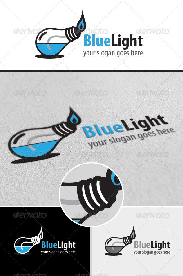 Bluelight Logo - Blue Light Logo by SomethingDesign | GraphicRiver