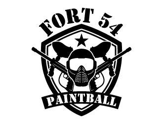 Paintball Logo - Fort 54 Paintball logo design - 48HoursLogo.com