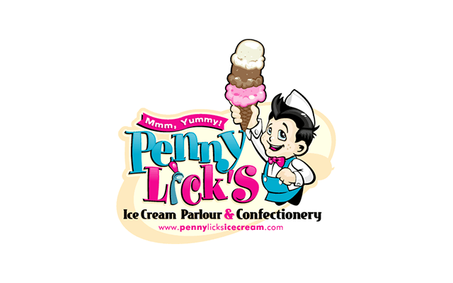 Confectionery Logo - Penny Lick's Ice Cream & Confectionery Logo – GToad.com