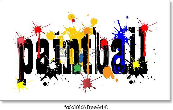 Paintball Logo - Free art print of Paintball logo. Paintball logo vector art with ink