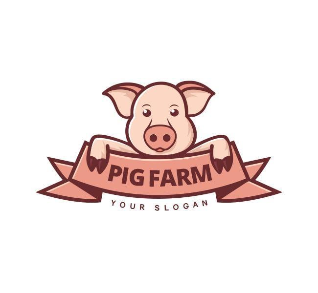 Pig Logo - Pig Farm Logo & Business Card Template Design Love