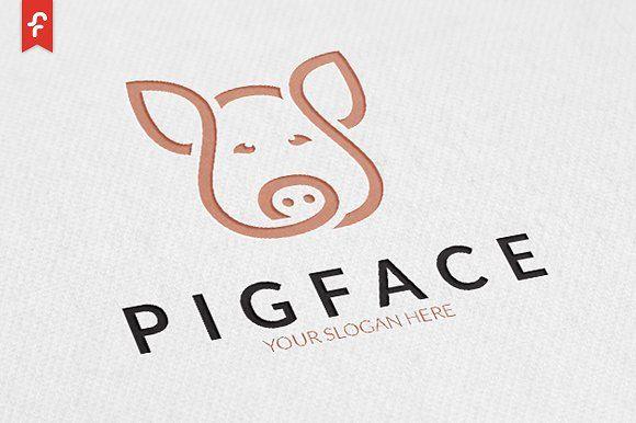 Pig Logo - Pig Face Logo Logo Templates Creative Market