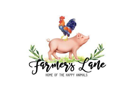 Pig Logo - Pig Logo Farm Logo Chicken Logo Rooster Logo Farmers logo | Etsy