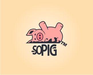 Pig Logo - So pig Designed