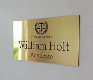 Plaque Logo - Custom Laser Engraved Office Wall Sign, Personalised Door Plaque