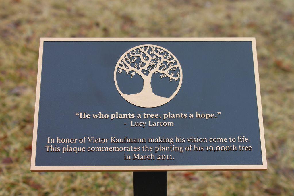 Plaque Logo - Park Bench and Garden Plaques | Bronze and Stainless | Impact Signs