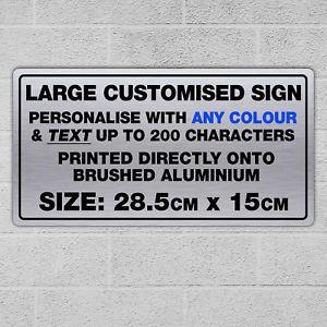 Plaque Logo - Custom Sign Metal Plaque Any Text, Quote or Logo Safety Parking Sign ...