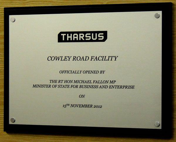 Plaque Logo - Plaques, Signs and Nameplates in Satin Anodised Aluminium