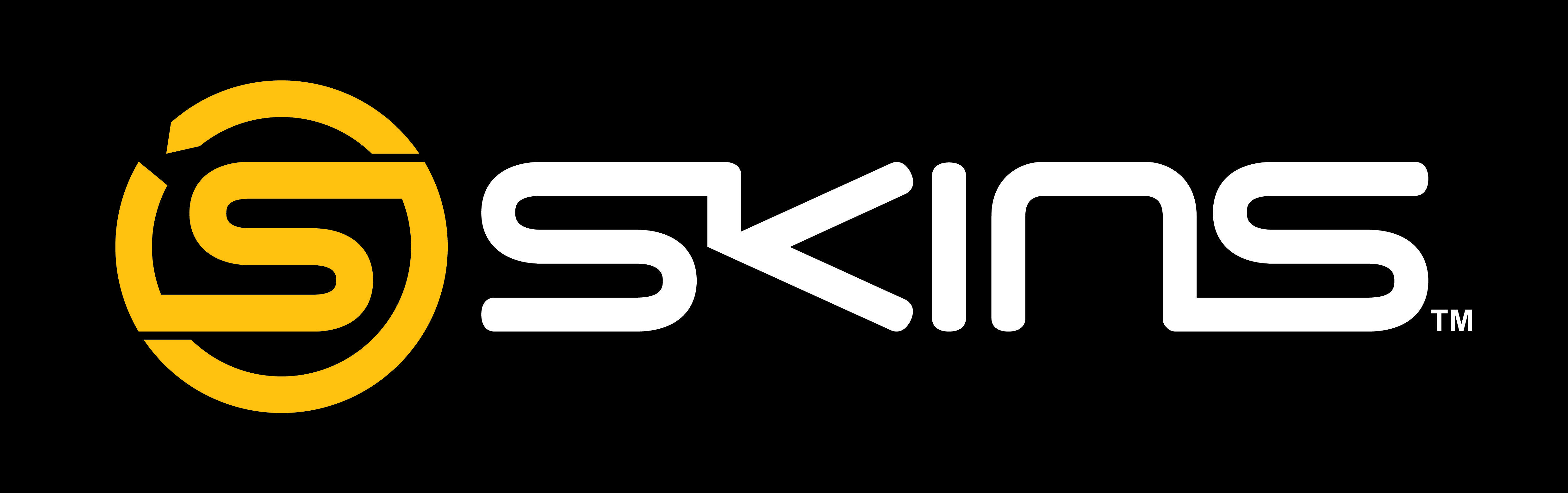 Skins Logo - SKINS WHT Logo BK BG CMYK Original