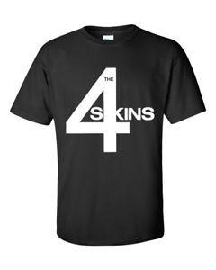 Skins Logo - THE 4 SKINS LOGO T SHIRT british oi! skinhead music sizes S,M,L,XL ...