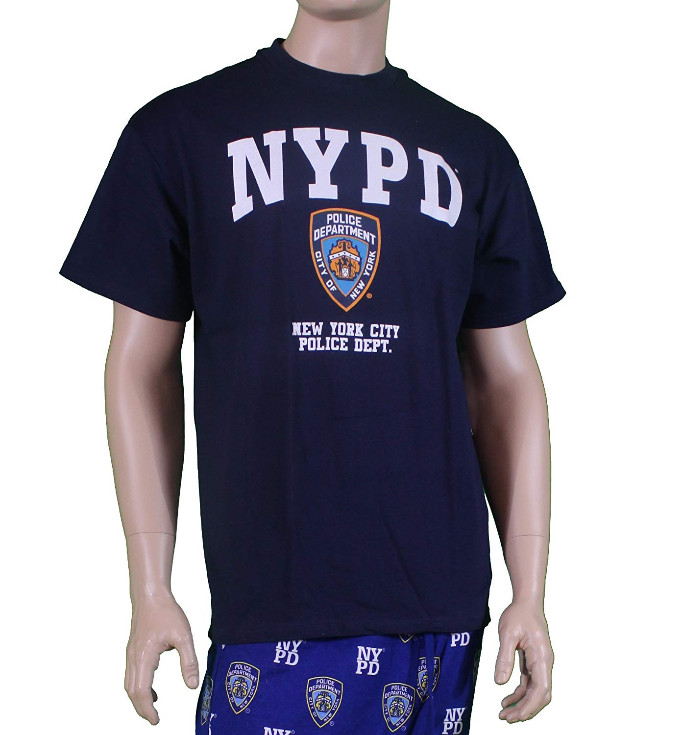 NYPD Logo - Amazon.com: NYC FACTORY NYPD Short Sleeve with NYPD Logo and Shield ...