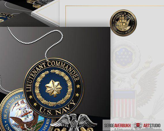 LCDR Logo - U.S. Navy Lieutenant Commander LCDR 3D Rank Insignia Luxury | Etsy