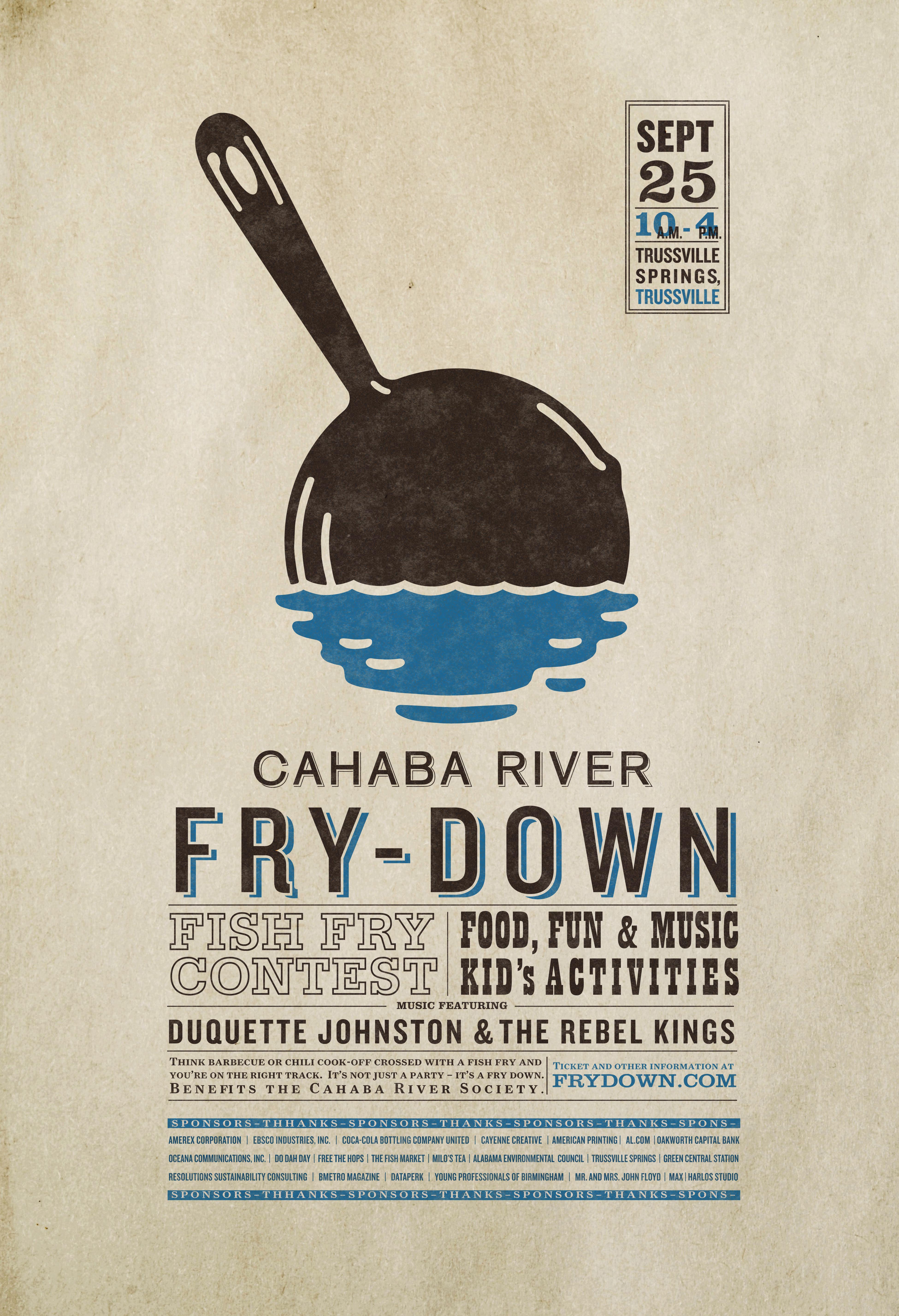 Poster Logo - Logo & Poster Design For Cahaba River Fry Down // Cayenne Creative