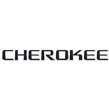 Cherokee Logo - Amazon.com: EMBLEM CHEROKEE FOR JEEP CHEROKEE CHROME WITH BLACK ...