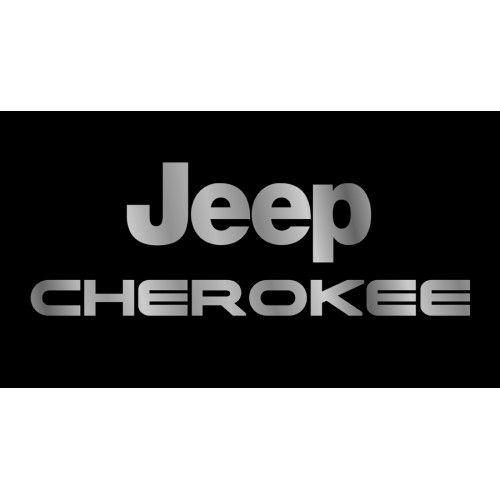 Cherokee Logo - Personalized Jeep Cherokee License Plate on Black Steel by Auto Plates