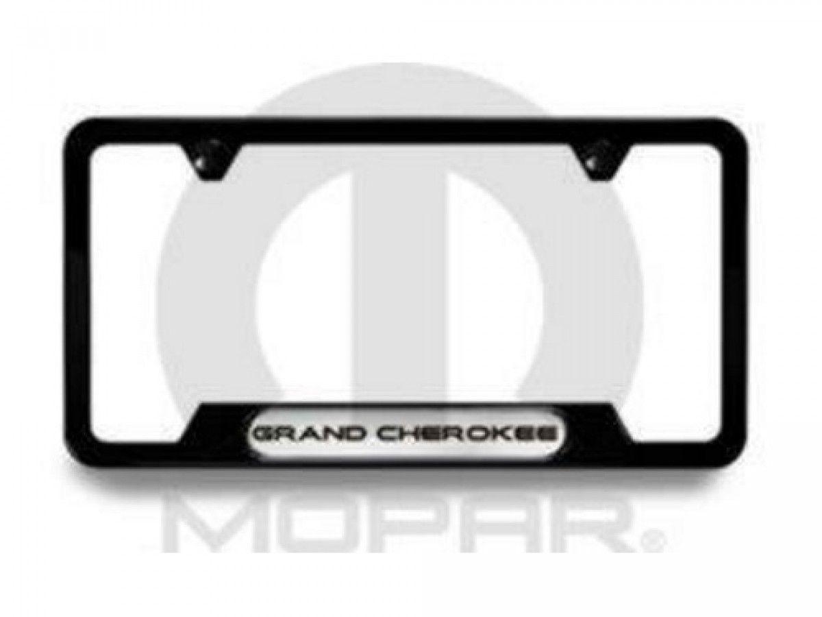 Cherokee Logo - Genuine Mopar Plate Frame Black W/ Grand Cherokee Logo (Part No ...