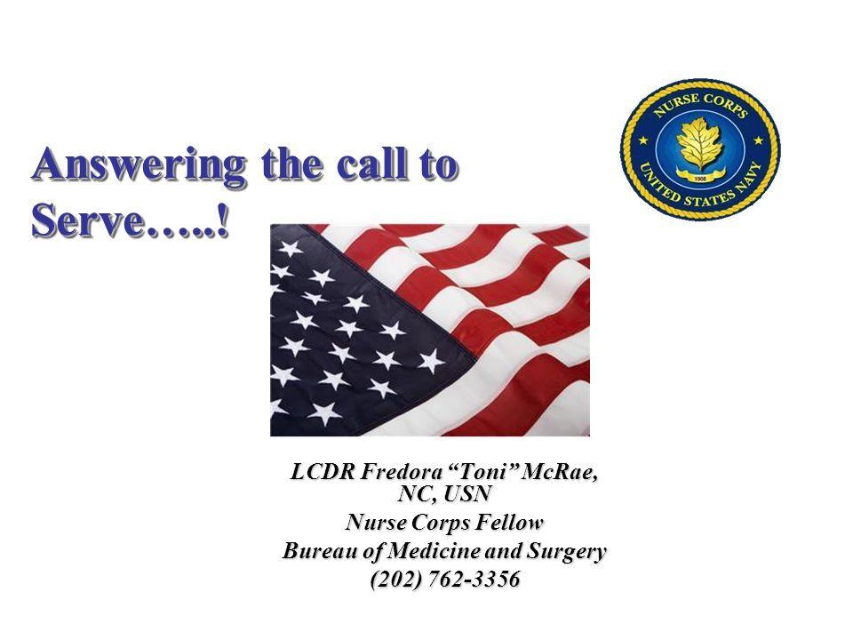 LCDR Logo - LCDR Fredora “Toni” McRae, NC, USN Nurse Corps Fellow Bureau of ...