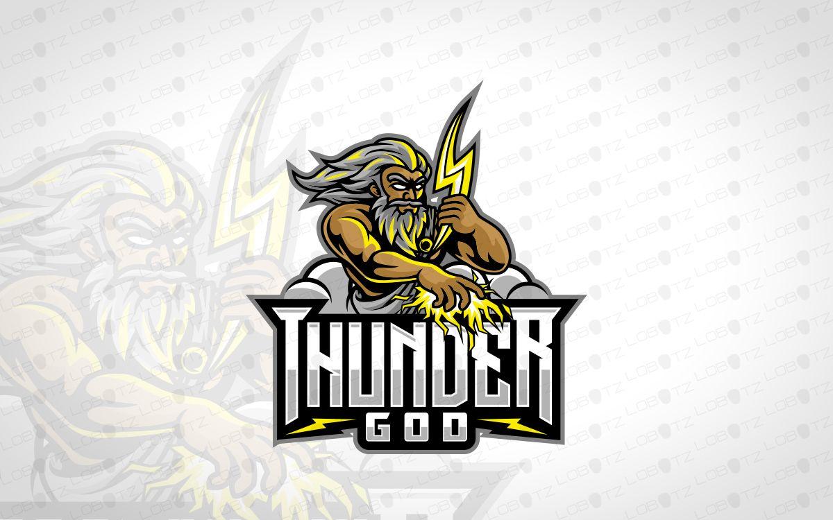 God Logo - Zeus eSports Logo. Thunder God ESports Logo