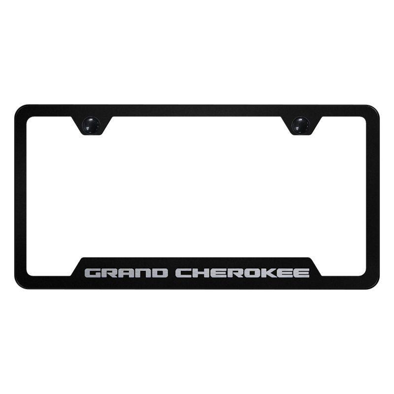 Cherokee Logo - Autogold® - License Plate Frame with Laser Etched Grand Cherokee Logo