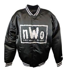 NWO Logo - New World Order nWo White Logo Fanimation WWE Black Chalkline Jacket