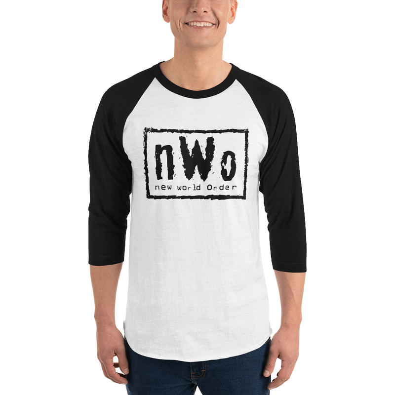 NWO Logo - NWo Logo 3 4 Sleeve Raglan T Shirt