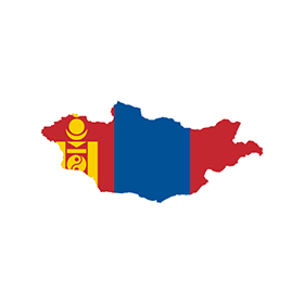 Mongolia Logo - Flag map of Mongolia logo vector