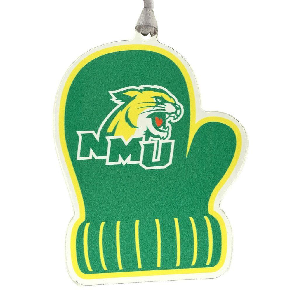 NMU Logo - Northern Michigan University Mitten Ornament With Logo. Bronner's
