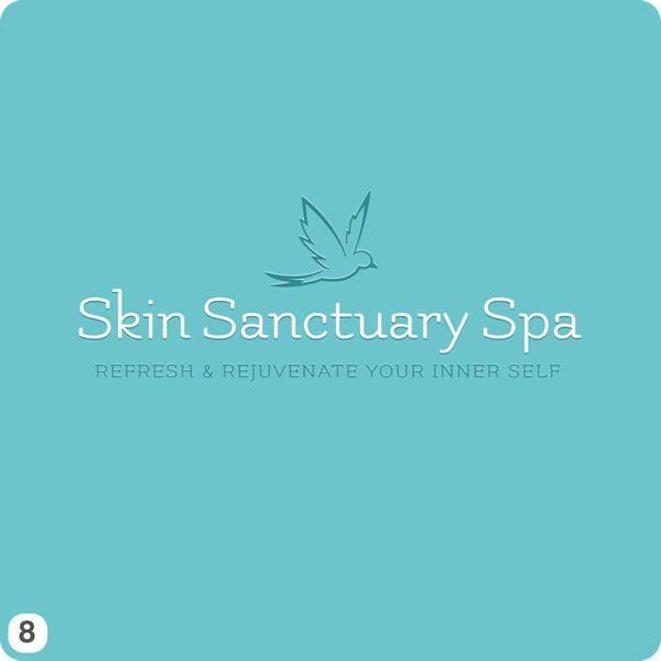 Turquoise Logo - Skin Sanctuary Spa logo design with turquoise background ...