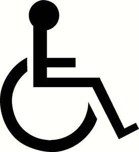Hanicap Logo - Handicap Symbol Vinyl Decal Car Window Sticker Disabled Sign