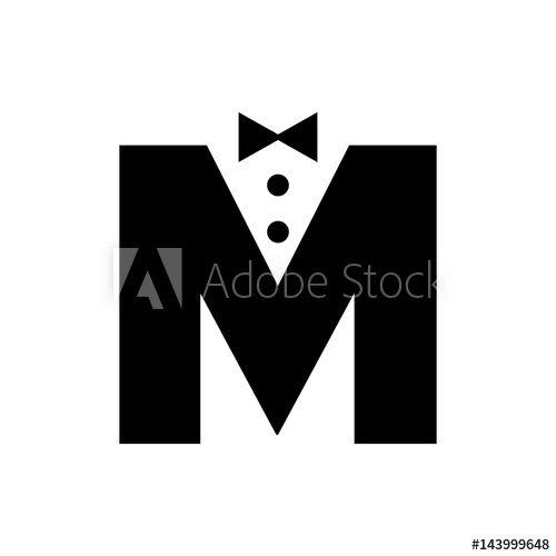 Tuxedo Logo - letter m logo vector. tuxedo logo. - Buy this stock vector and ...