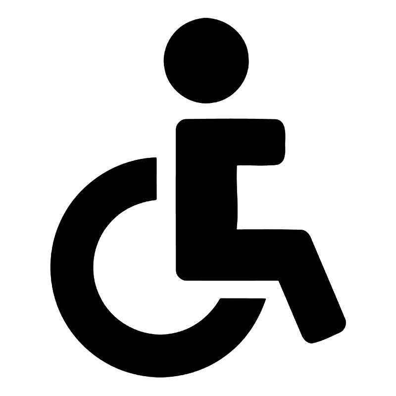 Hanicap Logo - Restroom Handicap Symbol Vinyl Sticker