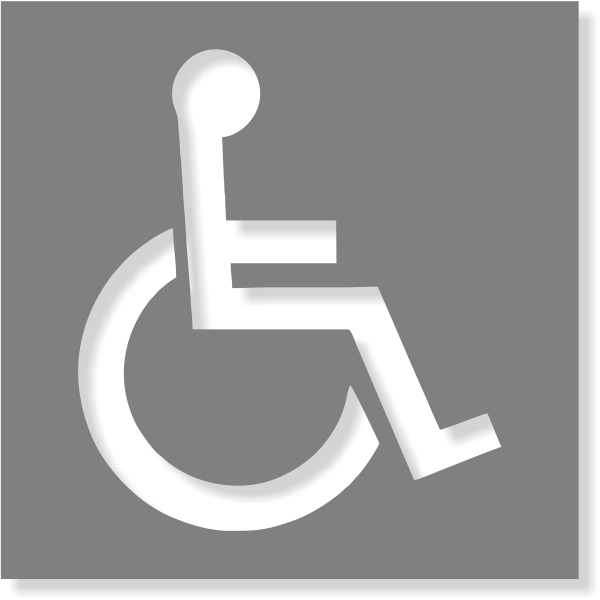 Hanicap Logo - Handicapped Symbol Mylar Stencil x 6