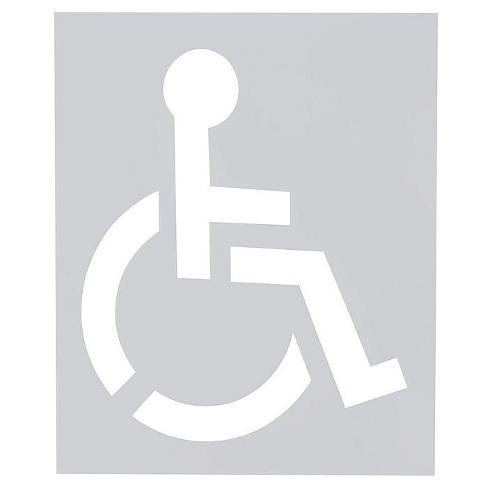 Hanicap Logo - Parking Lot Stencil - Handicap Symbol S-21113 - Uline