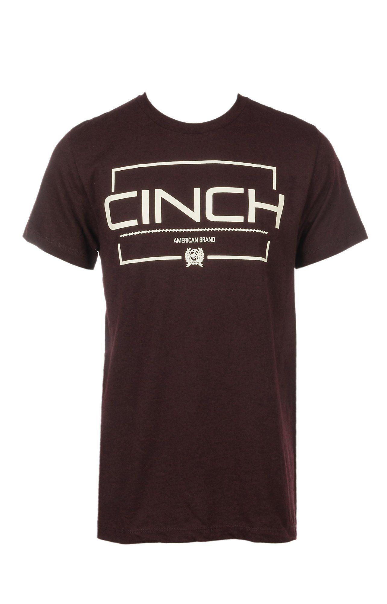Cinch Logo - Cinch Men's Burgundy Logo Short Sleeve T-Shirt | Cavender's