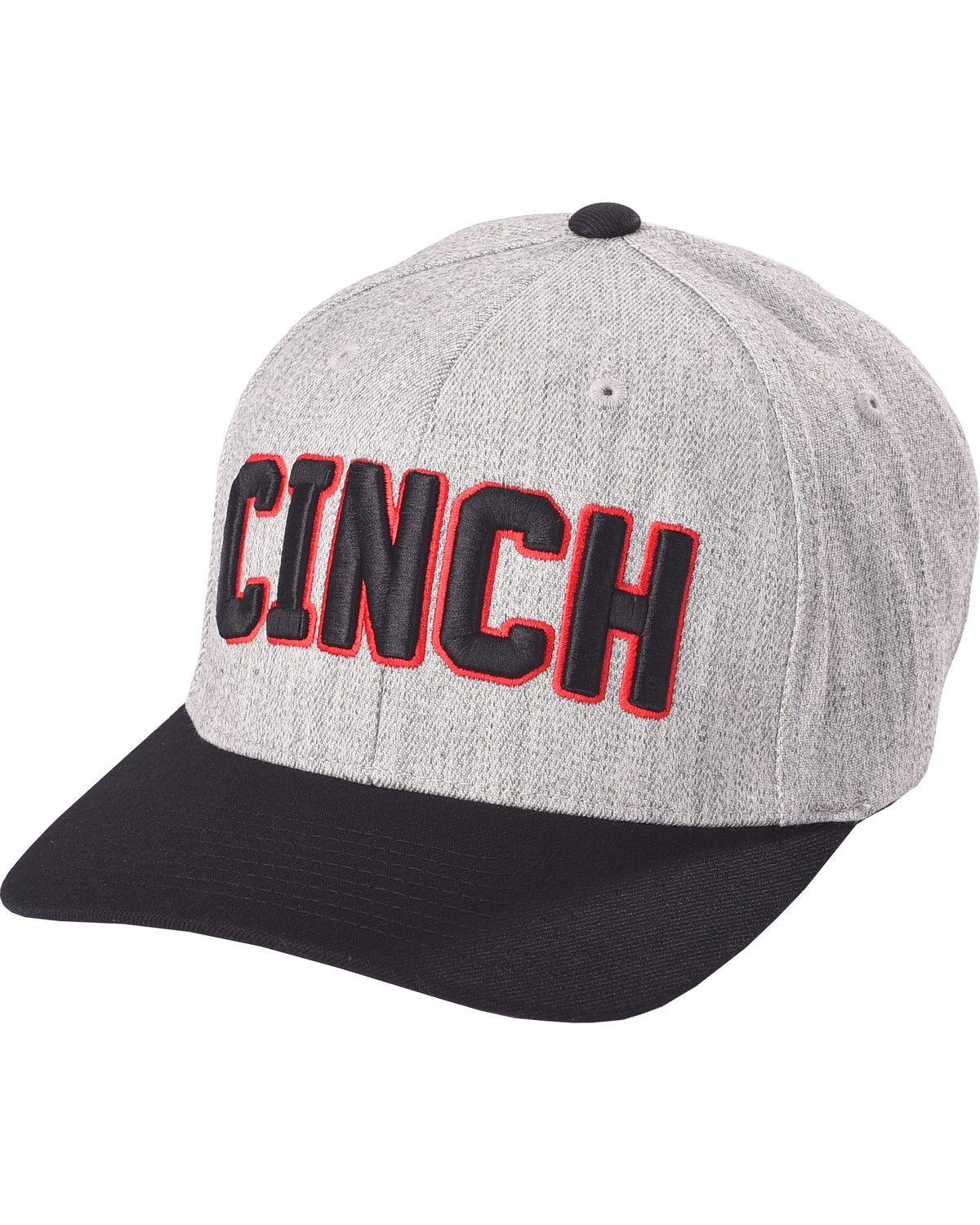Cinch Logo - Cinch Men's Grey Flexfit 3D logo Baseball Cap