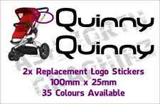 Quinny Logo - 2x Quinny Buzz or Zapp Vinyl Stickers 102mm X 25mm Stroller Buggy ...