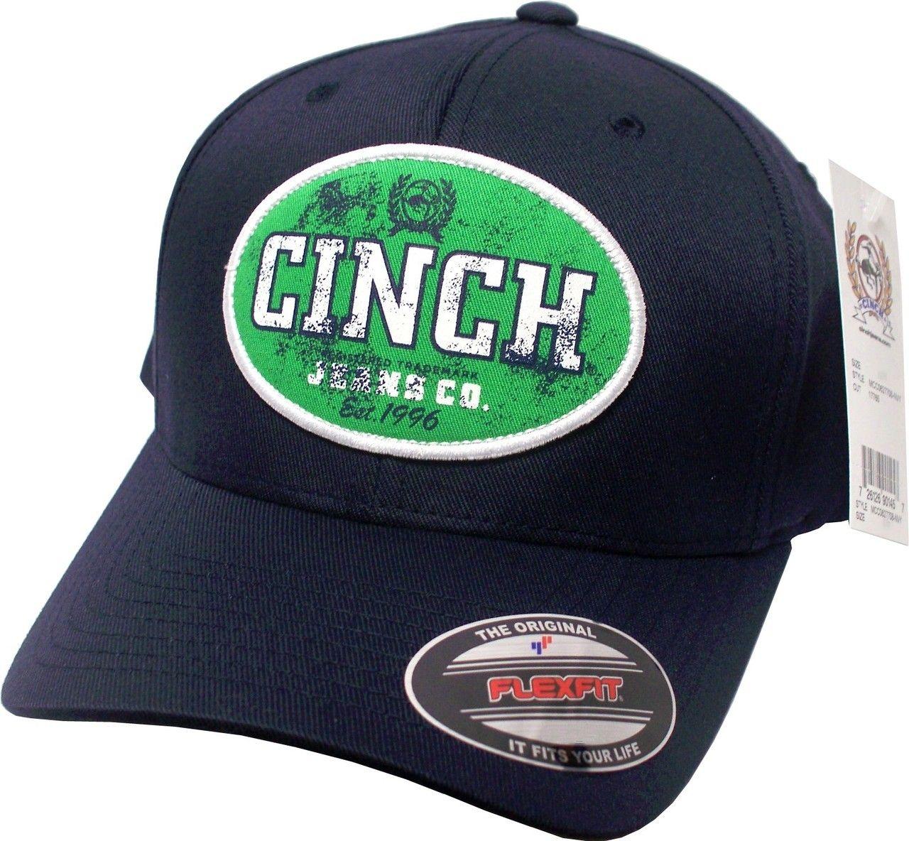 Cinch Logo - Cinch Jeans Co Logo Navy Blue Baseball Ball Cap Flexfit MCC0627708-NVY