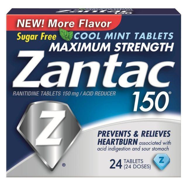 Zantac Logo - Zantac 150 MAXIMUM Strength Acid Reducer 150 MG Tablets Cool MINT