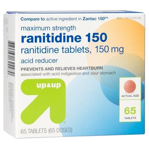 Zantac Logo - Ranitidine 150mg Maximum Strength Acid Reducer Tablets 65ct Up&Up