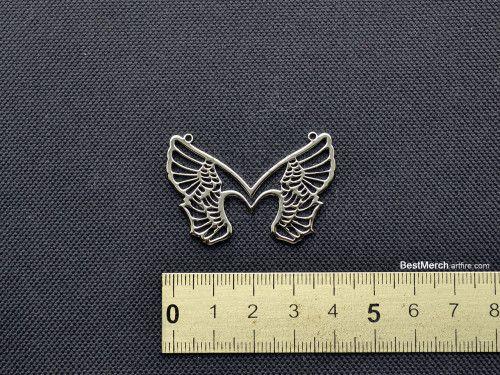 ArtFire Logo - Placebo Necklace Stainless Steel Angel Wings Pendant Logo Symbol ...